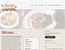 Tablet Screenshot of cheznousbistro.com